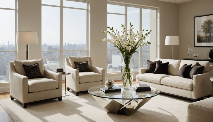 Kristallvasen als highlight moderner wohnraeume